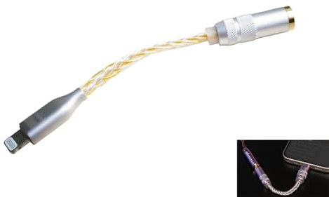 V-MOTA Lightning vers Prise Jack 3,5 mm Compatible avec iPhone 13 Pro Max/12Pro/SE/11/XR/XS/Max/X/8/8P connecté à Un Adaptateur Audio, décodeur numérique, convertisseur AUX pour Casque