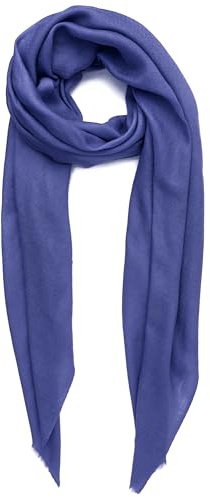 Kaschmirschal Hergestellt in Kashmir (Geschenkpaket) Merinowolle Seiden Kaschmir Schal Große Superfeine Damen Herren Pashmina Unisex Nautisch Blau