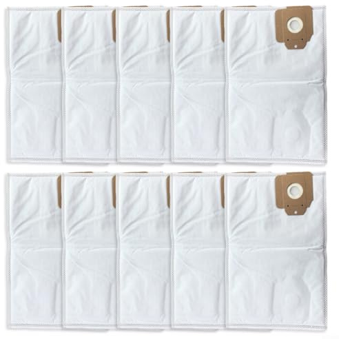 Gettimore 10 Pack Vacuum Cleaner Dust Bag For Karcher Cv38/2 Cv30/1 Large Capacity, Non-Woven Fabric Replacement Parts