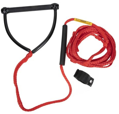 POPETPOP Wasserskiseil Verschleißfestes Skiseil Wasseraktivitätsseil Polypropylen Und Aluminium Robustem Griff Für -wasserski Wakeboarden Kneeboarden Tubing