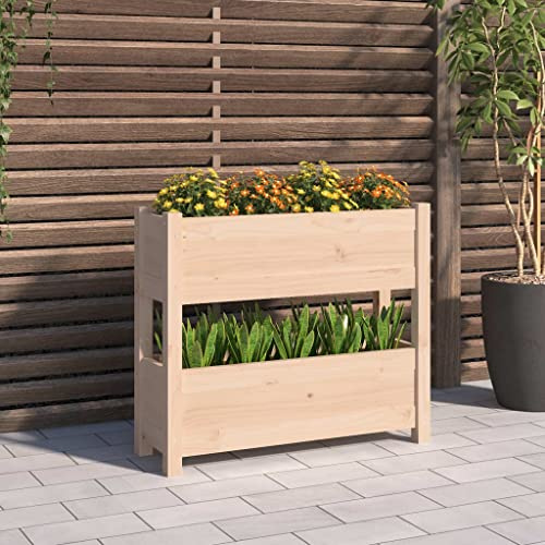 Generisch jiangboyue-823941 - Macetero (77 x 25 x 66 cm, madera maciza de pino)