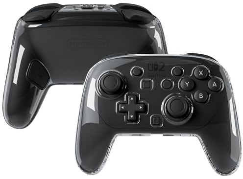 FANPL Case for Nintendo Switch 2 Pro Controller, Clear Hard Cover for Switch 2 Pro - Comfortable Grip