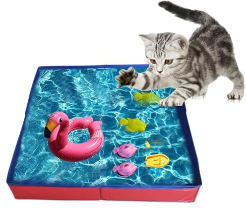 Hundepool Für Hunde,Katze Faltbares Hundebad, Schwimmbecken Für Hunde, Swimmingpool Hund Planschbecken Schwimmbecken, Faltbarer Pool Badewanne Wasserbecken,50x50x10 cm