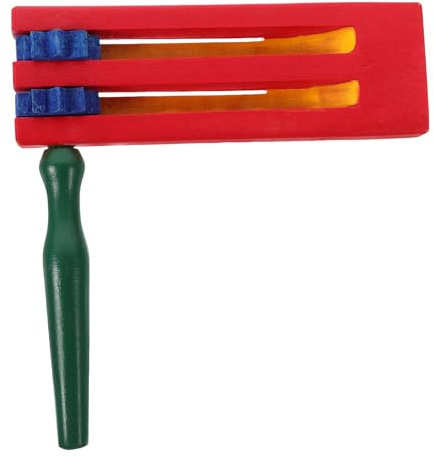 Abaodam Wooden Soundboard Percussion Instrument for Boys and Girls Long Handle Wood Castanet Clapper Educational Toy for Music Class and Home Play