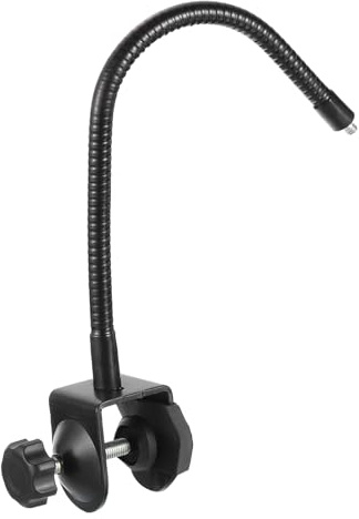 PATIKIL Flexible Gooseneck Arm Clamp, 1/4 Male Thread 11.8 Flexible Gooseneck Universal C-Clamp for Cameras Phones Camcorder Light, Black (Style 9)