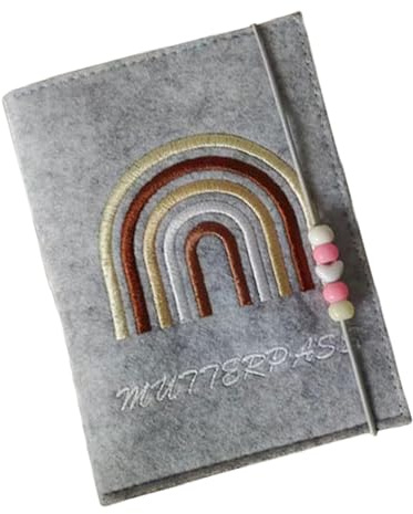 German Maternity Certificate Sleeve Check Picture Holder Case for Hospital Card Insurance Card Thickened Felt Hospital Record Organiser