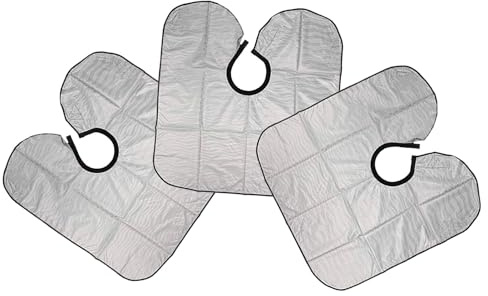 VILLFUL 3 Piezas Teñir Cabello Delantal Corto Resistente Blanqueador para Peluqueros Profesionales y Uso Salones Protección contra Manchas y Salpicaduras de Tinte y Champú