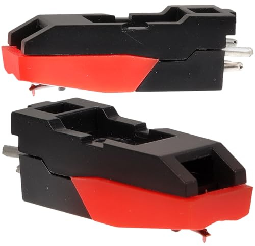 TOYANDONA Puntina per Giradischi 2 Pezzi Stilo in Ceramica, Ago Stilo per Fonografo, Accessorio per Giradischi Vinili, per Ascolto Personale