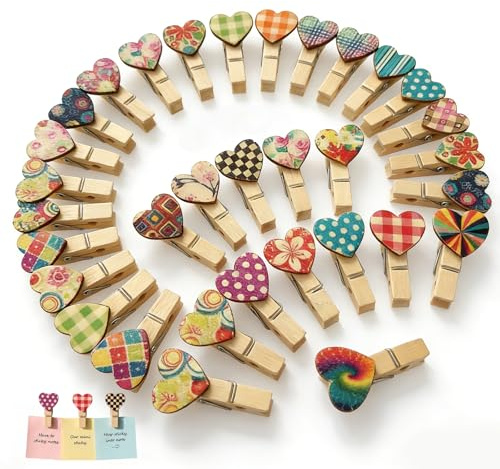 50 Stück Holzklammern Wäscheklammern Holz Mini Kleine Holz Wäscheklammern für DIY Foto Deko Hochzeit Geschenk Craft