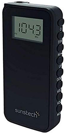 Sunstech RPD23 - Radio de Bolsillo Digital Am/FM, Color Negro
