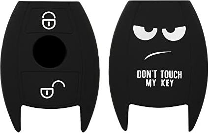 kwmobile Custodia Coprichiave Compatibile con Mercedes Benz con 2 tasti (solo Keyless Go) Cover - Copritelecomando Chiave Auto - Copri Chiavi Macchina Don't touch my Key