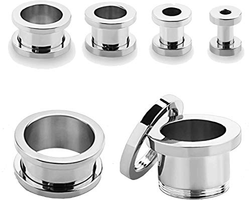 Flesh Tunnel Chirurgenstahl 2er Set Piercing Ohrdehner Ohrplug