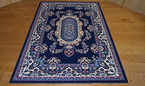 SpazioTessile Tappeto Classico Orientale Persiano Soggiorno Camera Royal ManoLana 63CH 4Colori (Blu, 100x150)