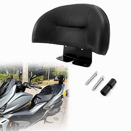 Heinmo Motorrad Rückenlehnenschutz für Beifahrer mit schwarzem Rückenpolster aus weichem Leder für KYM 'XCITING CT250 CT300 CT400 CK250