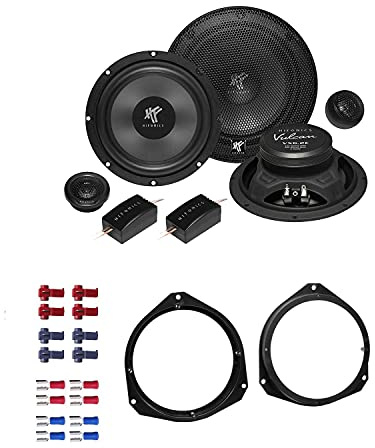 Hifonics VX 6.2E Lautsprecher mit Einbauset passend für FIAT Ducato III (250/251) ab 2006 Türen vorne 400 Watt 165mm 2 Wege Kompo
