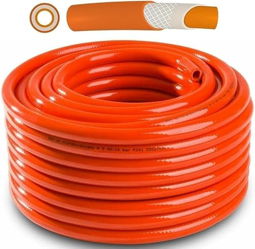 rg-vertrieb Gasschlauch Propangasschlauch Propan Butan Schlauch Campingschlauch PVC Meterware (10mm, Länge 10m)