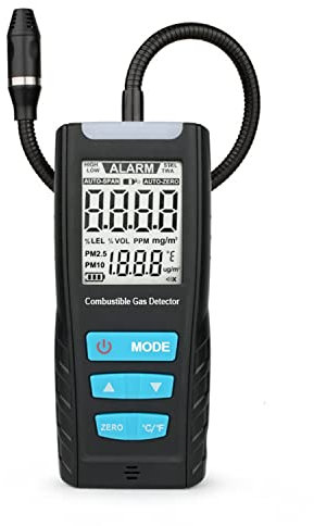 HYQNG Détecteur de gaz Combustible, analyseur de gaz avec Alarme sonore, Emplacement de Fuite de gaz Naturel Inflammable de Port déterminer Le Compteur, pour Le Bureau à Domicile utilisant