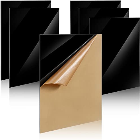 6 Pcs 8 x 12 Inch Black Acrylic Sheets 1/8 Inch Thick Acrylic Sheet Black Acrylic Panel Boards DIY Materials for Craft Engraving Cutting Home Decor Painting Photography Switch Panel Display Stand