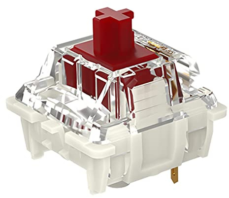 DRAOZA Gateron Pro 2.0 Switch 3 pines prelubricado RGB amarillo, rojo y marrón compatible con teclado mecánico MX (108 piezas Pro 2.0 rojo)