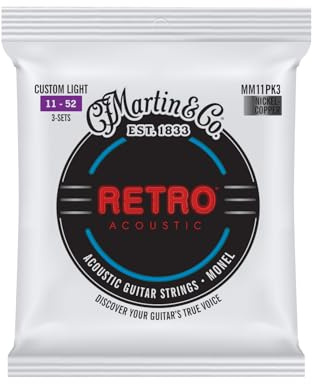 C.F MARTIN & CO – Retro Custom Light strängar, nickel, 11, trepack