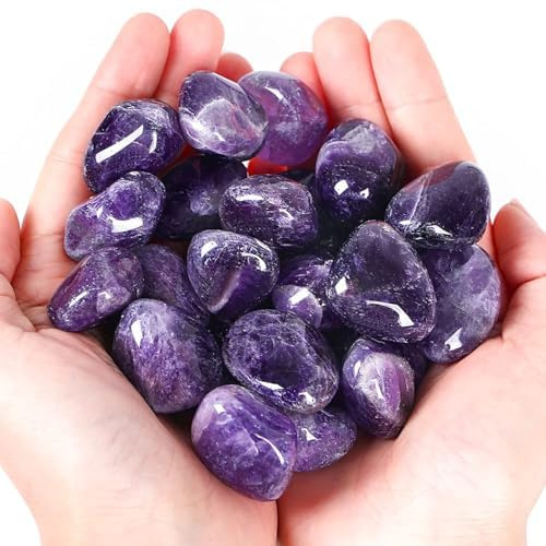 XIANNVXI Amethyst Kristalle Edelsteine Groß Amethyst Stein Trommelsteine Kristall Steine Natürliche (100G)