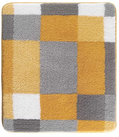 Möbel Jack Badematte - Gelb - Grau - Weiß - Polyacryl - 50 x 60 cm