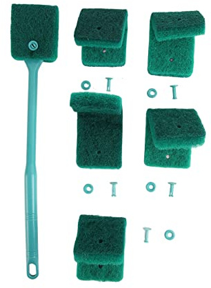 SyangKaitian Fish Tank Cleaning Brush,Aquarium Cleaning Brush Fish Tank Cleaning Brush Double-Sided Sponge Brush,Fish Tank Cleaning Brush Long Handle Double Sided Aquarium Sponge Algae Scrubber with H
