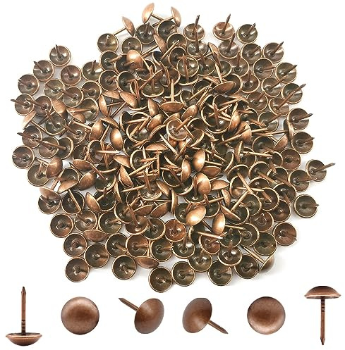 Hocansen 200 PCS Upholstery tacks Furniture Nail Push Pin(Red Bronze/TD-SF)