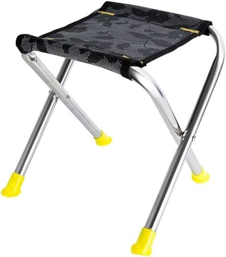 MaikOn Faltbank, tragbare Faltstühle, Tragbare Grillhocker, schwarzer Kleiner Faltbarer Hocker, Outdoor-Hocker, Campinghocker, Angelhocker, Picknickbank (Größe: 25 x 26 cm) (Size : 25 * 26CM)