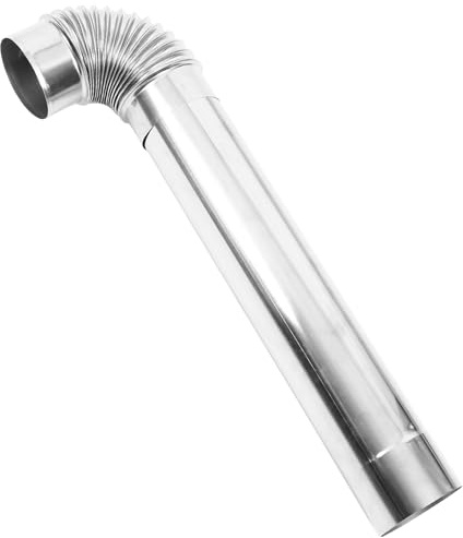 Steel Stainless Extension Exhaust Pipe Chimney for Stove | Flue for Stove, Heating Stove Exhaust, Easy Installation for Fireplace, Kitchen Chimney Hose