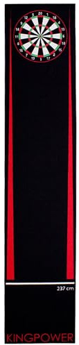 Kingpower Dart Teppich Rot Target Oche Matte Steeldart Dartpfeile Zubehör Dartteppich Dartboard Darts Abwurflinie Schutz Gummi Boden Dartscheibe 290 x 60 cm