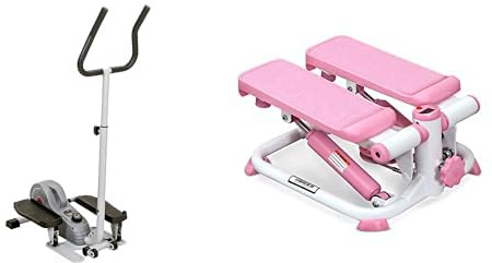 Sunny Health and Fitness Exercise Stepping Machine, Portable Mini Stair Stepper + Magnetic Underdesk/Standing Portable Ellittical Machine