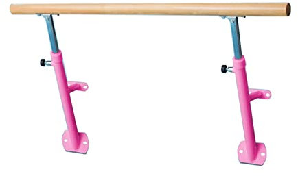 Massivholz-Fitness-Ballettstange, Wandmontage, höhenverstellbare Tanz-Streckstange, Ballettstange für Kinder und Erwachsene (Farbe: Rosa, Größe: 1,5 m)