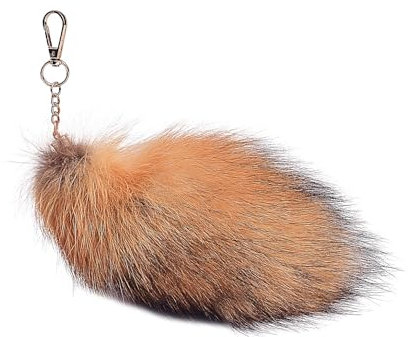 Nocyclonic Fuchsschwanz Anhänger etwa 20CM Extra Groß Schlüsselring Tasche Schlüsselketten Anhänger Weich Flaumig Fell Schwanz Keychain Zusätze AutoHandtasche Dekoration (A)