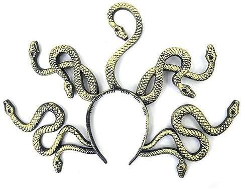 Ägyptische Schlangen-Stirnbänder, Medusa-Schlange, Haarband, Halloween, Rave-Party, Unisex-Zubehör, gebogene Form, Haarreif, Cosplay-Requisite