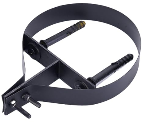 Colcolo 8 Chimney Pipe Bracket Wall Support Flue Liner Clamp Fireplace Parts Diameter 200 mm Stove Pipe Clamp Chimney Pipe Holder, Black
