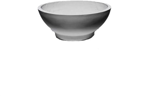 RUNZE765Z Maceta Interior Macetero de Cemento con Forma de Cuenco, macetero Redondo Grande de Arcilla hidropónica, bonsái Simple for Cama de Flores Jardineras Exterior(Grey,Grande)