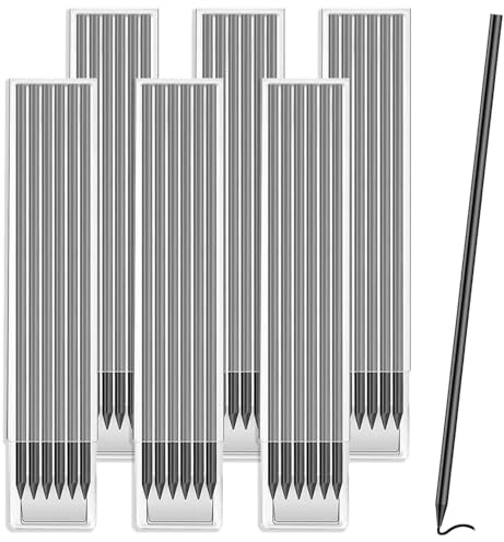 36 PCS Pencil Refills - Black Pica Pencil Lead Refills for Marking & Drafting, Compatible with Standard Carpenter Pencils - Smooth, Precise, and Durable Leads