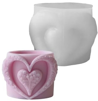 Molde de silicona estable para velas en forma de corazón, forma de vela perfumada, para manualidades, decoración individual del hogar