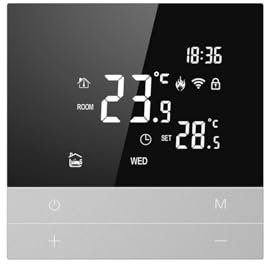 Thermostat Connecté, Tuya Thermostat intellint Plancher électrique/chauffa d'eau/chaudière à gaz régulateur de température,pour la Maison(3A WiFi Water Heating)