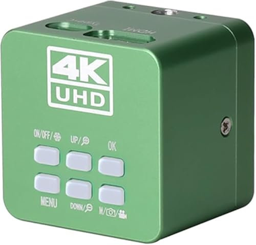 Cámara de microscopio digital USB Ultra HD 4K 2160P, grabadora de video de laboratorio, cámara microscopio de video industrial con lente adaptador de montaje C para laboratorio (Reino Unido 220V)