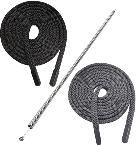 2 Stück Kordel für Jogginghose, Hoodie Kordel, 1.6 m Kordel für Hoodie, Kordelzug Jogginghose mit 1 Nadeleinfädler, Kordelband für Hosen, Jogginghose Band für Jogginghosen,Hoodies,Jacken,Sweatshirts