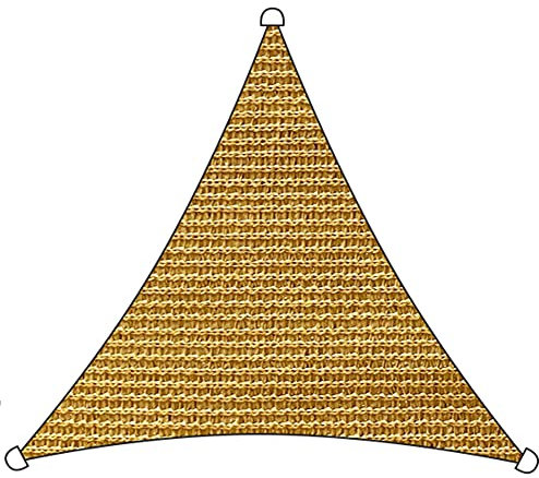 Tenda parasole per esterni e patio, 90% di blocco UV, traspirante, con anello a D in metallo, verde scuro, 3 x 3 x 3 m