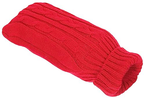 GOOHOCHY Wärmflaschenbezug Weich 2l Aus Langlebigem Material Rot Mit Strickmuster Wärmespeicher Schutz Für Handwärmer Winterzubehör