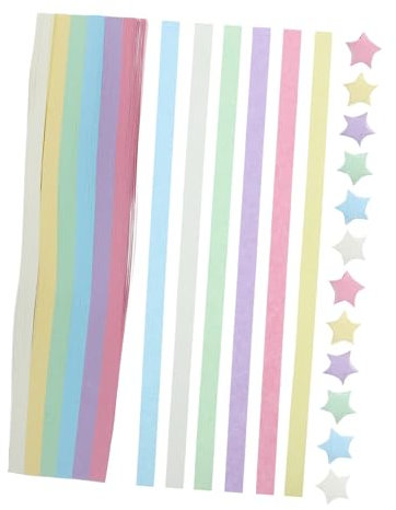 DOITOOL 540 Stück Bunte Origami-papierstreifen Zum Basteln, Lucky Star-papier Zum Basteln, Dekorative Papierstreifen in Pastellfarben