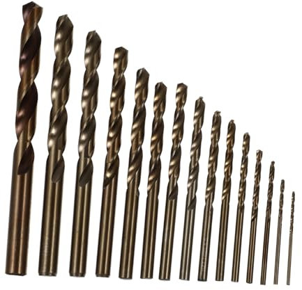 DIYEAH 15piezas Hebras De Acero De Alta Velocidad Longitud De Trincazo Para Metal Duro Acero Inoxidable y Abs Caja De Almacenamiento Diámetros