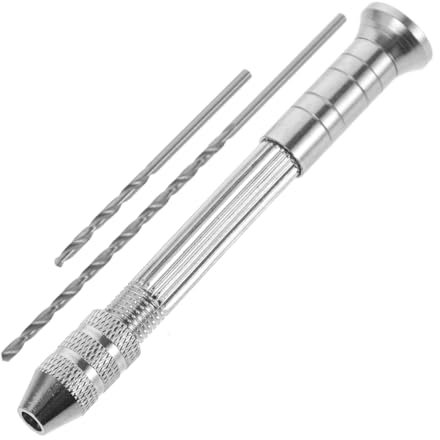 HOMSFOU Mini Taladro Manual de Metal Brocas Largas y Cortas para Bricolaje Herramienta Versátil y Práctica para Perforar Velas y Manualidades de Yeso