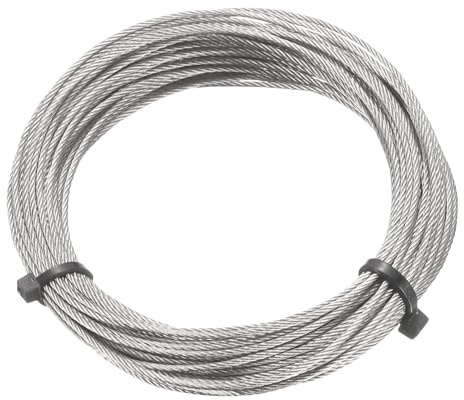 sourcing map 304 Stainless Steel Cable Wire Rope Kit 33FT (10M) Long 3/64 (1.2mm) Dia 7x7 Strand Core Aircraft Cable Marine Grade for Deck Railing System Outdoor Hanging Kit Garden