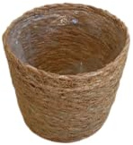 Macetero de Yute Trenzado Ø10cm con Estilo Bohemio para Espacios Naturales y Modernos
