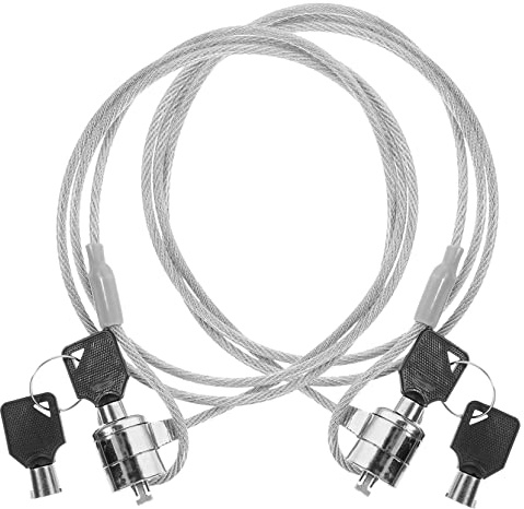 LRXIYODE 2sets Doppio Lucchetto Cavo Sicurezza per Laptop e Tablet Antivandalismo Leggero e Portatile in Resistente Compatibile con Slot Standard per Ufficio e Ambienti Esterni